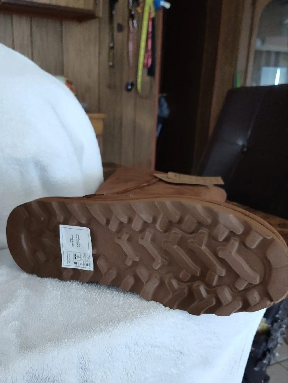 BearPaw Vegan Tall Winter Boots in Chestnut Brown Size 10